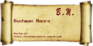 Buchman Maura névjegykártya